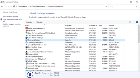 Clean Uninstall Process For Command Station | OpenEye